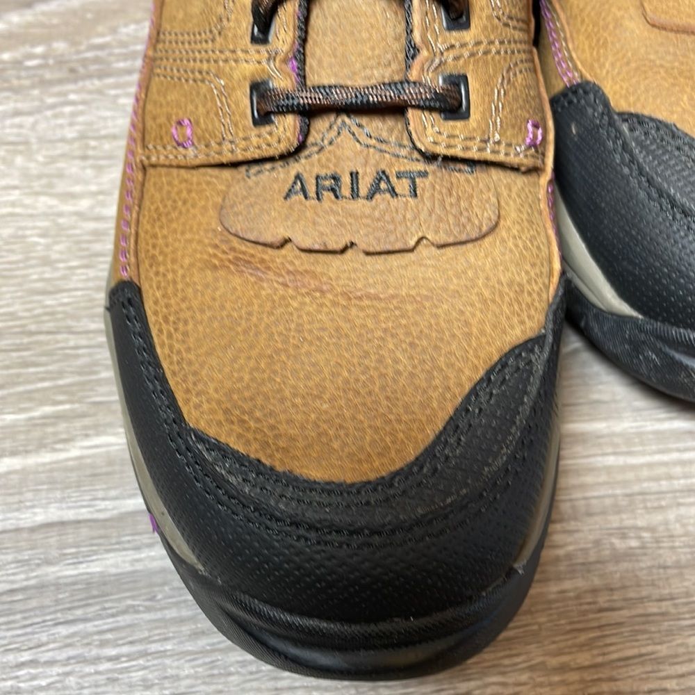 Ariat Terrain Pro H20 Women’s Size 9.5B Purple Brown Leather Trail Hiking Boot - Picture 12 of 12